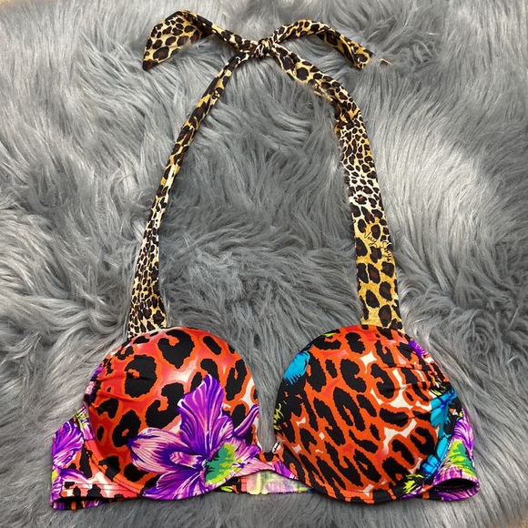 RARE Victoria’s Secret Leopard and Skull Very Sexy Print Bombshell Bikini Top - Picture 11 of 16